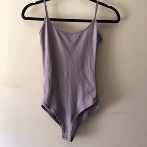 Gray Low Back Bodysuit